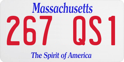 MA license plate 267QS1