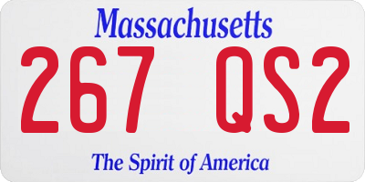 MA license plate 267QS2