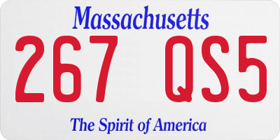 MA license plate 267QS5