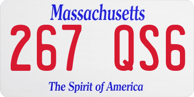 MA license plate 267QS6