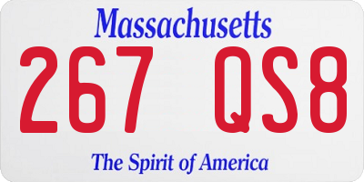 MA license plate 267QS8