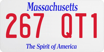 MA license plate 267QT1