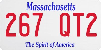 MA license plate 267QT2