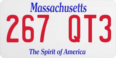 MA license plate 267QT3