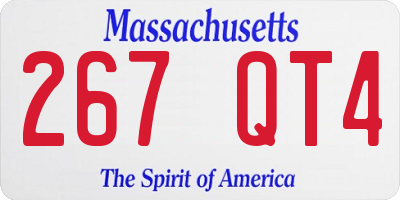 MA license plate 267QT4
