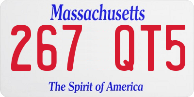 MA license plate 267QT5