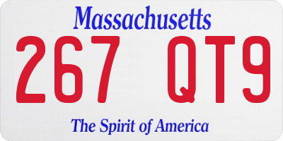 MA license plate 267QT9
