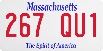 MA license plate 267QU1