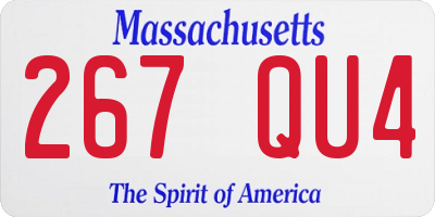 MA license plate 267QU4