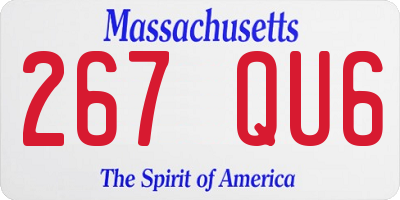 MA license plate 267QU6