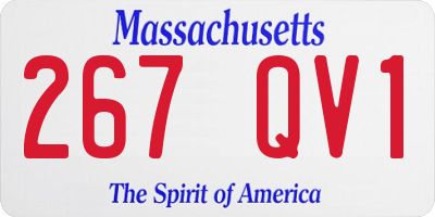 MA license plate 267QV1