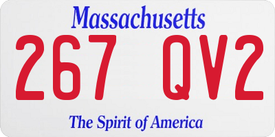 MA license plate 267QV2