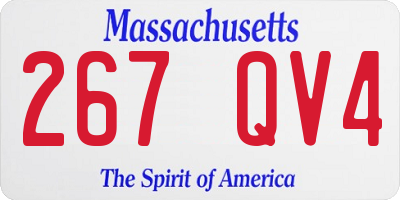 MA license plate 267QV4