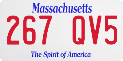 MA license plate 267QV5