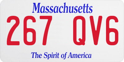 MA license plate 267QV6