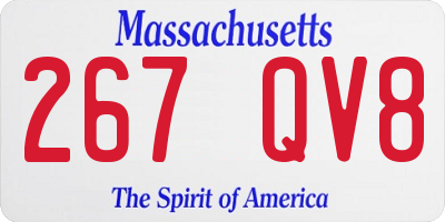 MA license plate 267QV8