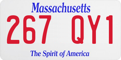 MA license plate 267QY1
