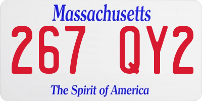 MA license plate 267QY2