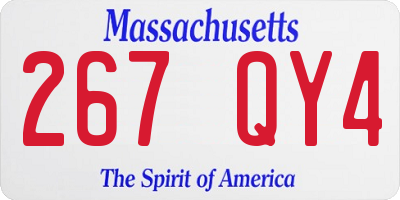 MA license plate 267QY4