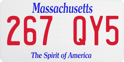MA license plate 267QY5