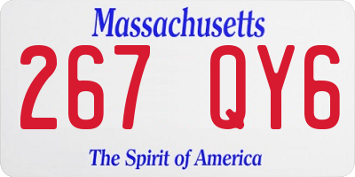 MA license plate 267QY6