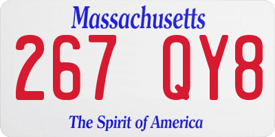 MA license plate 267QY8