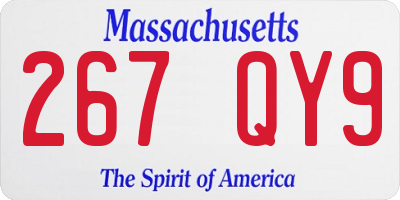 MA license plate 267QY9