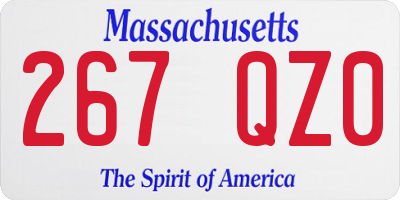 MA license plate 267QZ0