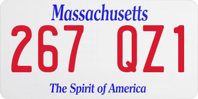 MA license plate 267QZ1