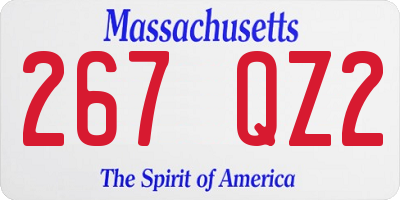 MA license plate 267QZ2