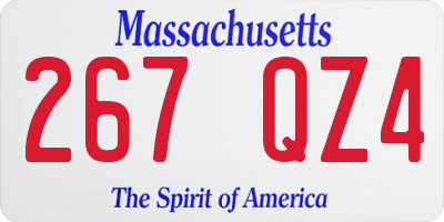 MA license plate 267QZ4
