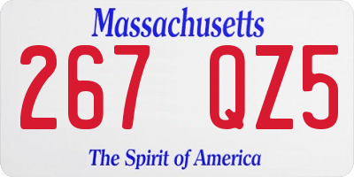 MA license plate 267QZ5