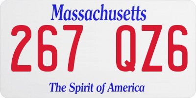 MA license plate 267QZ6