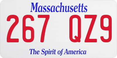 MA license plate 267QZ9