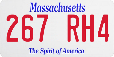 MA license plate 267RH4