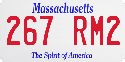 MA license plate 267RM2