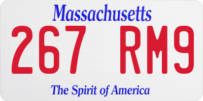 MA license plate 267RM9