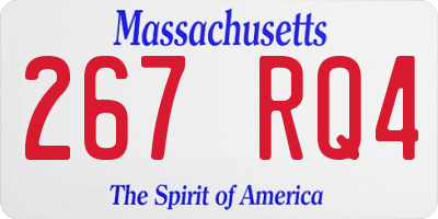 MA license plate 267RQ4