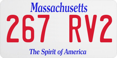 MA license plate 267RV2