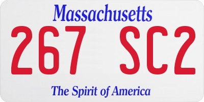 MA license plate 267SC2