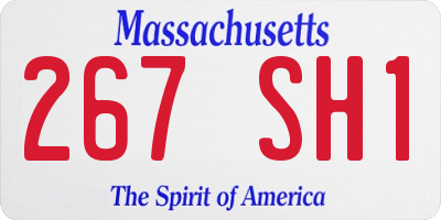 MA license plate 267SH1
