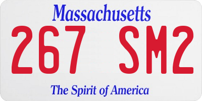 MA license plate 267SM2