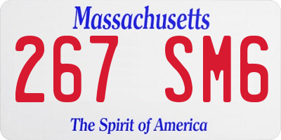MA license plate 267SM6