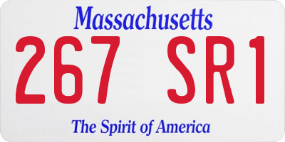 MA license plate 267SR1