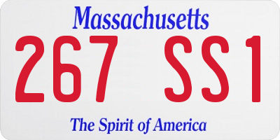 MA license plate 267SS1