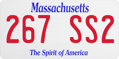 MA license plate 267SS2