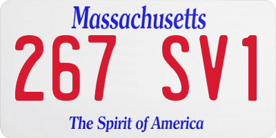 MA license plate 267SV1