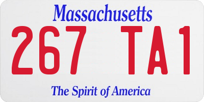 MA license plate 267TA1