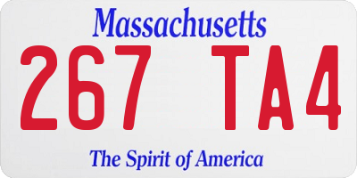 MA license plate 267TA4