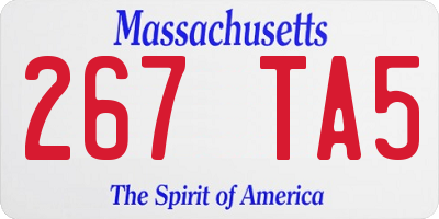 MA license plate 267TA5